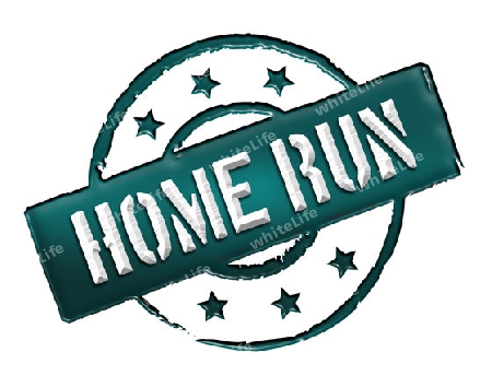 Sign, symbol, stamp or icon for your presentation, for websites and many more named HOME RUN