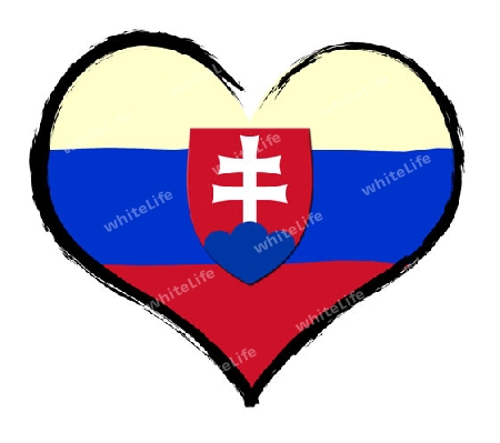 Slovakia - The beloved country as a symbolic representation as heart - Das geliebte Land als symbolische Darstellung als Herz