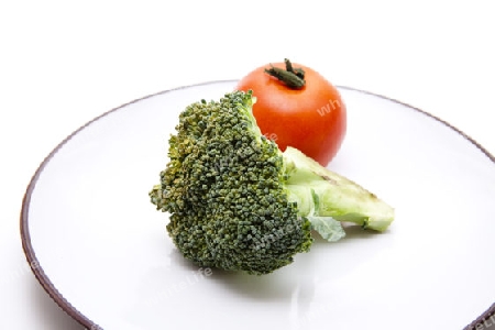 Broccoli und Tomate