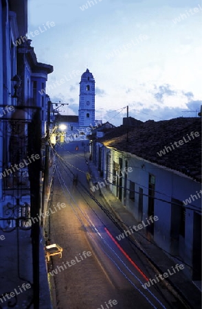 the old town of Sancti Spiritus on Cuba in the caribbean sea.