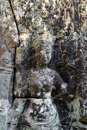 The Temple of  Banteay Kdei in the Temple City of Angkor near the City of Siem Riep in the west of Cambodia.