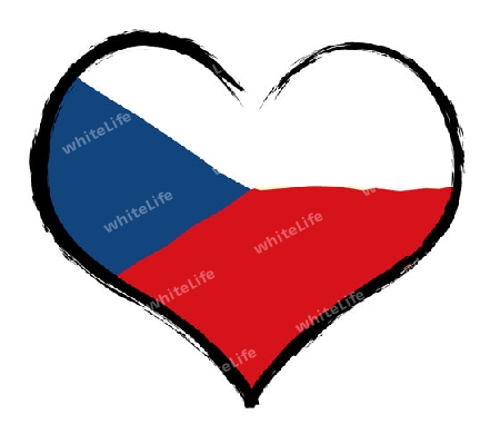 Czech Republic - The beloved country as a symbolic representation as heart - Das geliebte Land als symbolische Darstellung als Herz