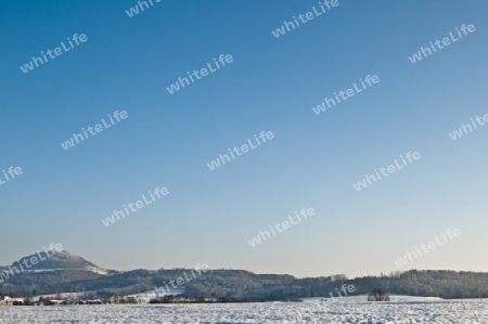 winterliche Landschaft mit Berg