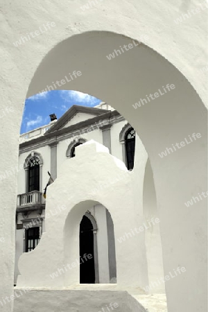 the village of Haria on the Island of Lanzarote on the Canary Islands of Spain in the Atlantic Ocean. on the Island of Lanzarote on the Canary Islands of Spain in the Atlantic Ocean.