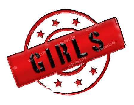 Sign, symbol, stamp or icon for your presentation, for websites and many more named GIRLS