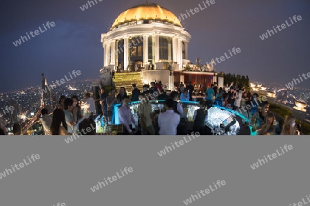  the Sky Bar at the Riverside Aerea in the city of Bangkok in Thailand in Southeastasia.