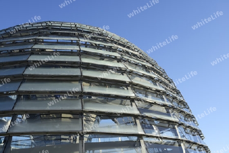 Reichstagskuppel , Detailaufnahme , Reichstag Berlin, Architekt Sir Norman Foster, Berlin, Deutschland, Europa