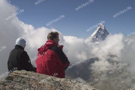 Matterhorn und Bergsteigern