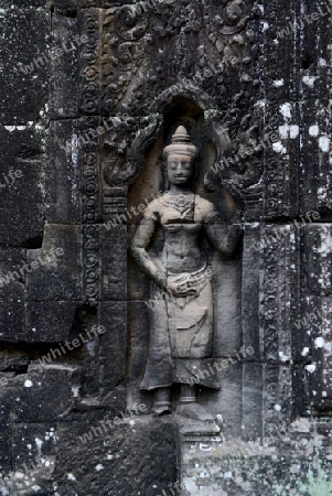 The Temple of  Banteay Kdei in the Temple City of Angkor near the City of Siem Riep in the west of Cambodia.