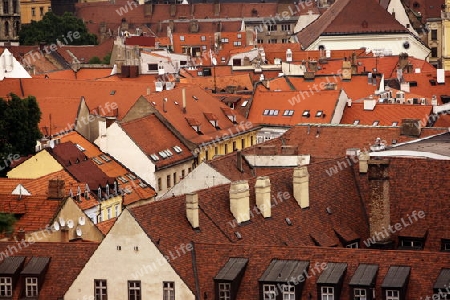 Die Altstadt von Bratislava der Hauptstadt an der Donau in  der Slowakei in Osteuropa.