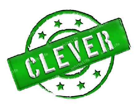 Sign, symbol, stamp or icon for your presentation, for websites and many more named CLEVER