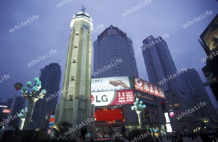 the main square in the city of Chongqing in the province of Sichuan in china in east asia. 