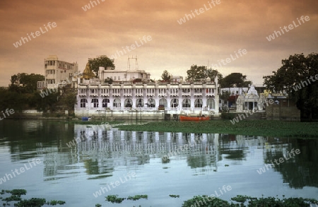 the Lake with the Palace in the town of  Udaipur in Rajasthan in India.