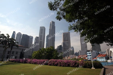 Asien, Suedost, Singapur, Insel, Staat, Stadt, City, Skyline, Zentrum, Boat Quay, Bankenviertel, Metropole, Banken,    