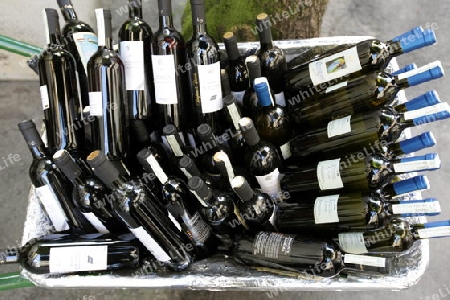 a Wine  Shop in the Fishingvillage of Orta on the Lake Orta in the Lombardia  in north Italy. 