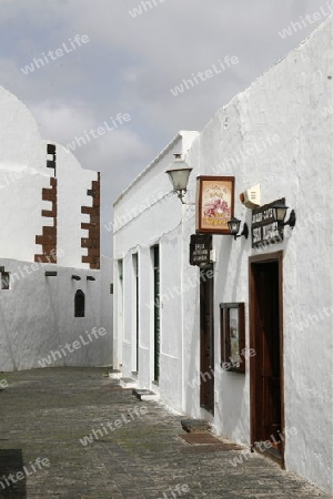  the old town of Teguise on the Island of Lanzarote on the Canary Islands of Spain in the Atlantic Ocean. on the Island of Lanzarote on the Canary Islands of Spain in the Atlantic Ocean.
