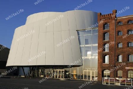 Ozeaneum, Stralsund, alter Hafen,   Unesco Weltkulturerbe, Mecklenburg Vorpommern, Deutschland, Europa , oeffentlicher Grund