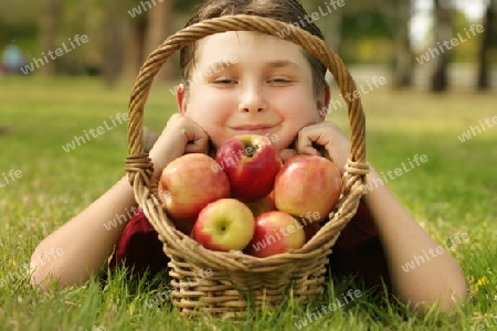 Child with Apples