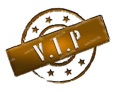 Sign, symbol, stamp or icon for your presentation, for websites and many more named VIP