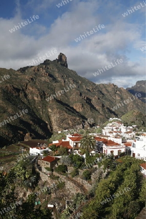 The mountain Village of  Tejeda in the centre of the Canary Island of Spain in the Atlantic ocean.