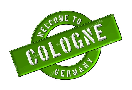 Illustration of WELCOME TO COLOGNE as Banner for your presentation, website, inviting...