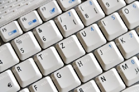 close-up of grey computer keyboard 