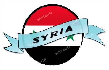 Syria - your country shown as illustrated banner for your presentation or as button...