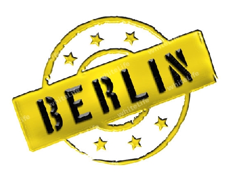 Sign and stamp for your presentation, for websites and many more named BERLIN