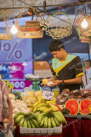 Fruits at the morning Market in Nothaburi in the north of city of Bangkok in Thailand in Southeastasia.