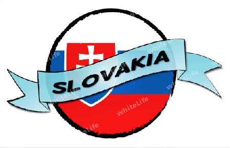 Slovakia - your country shown as illustrated banner for your presentation or as button...