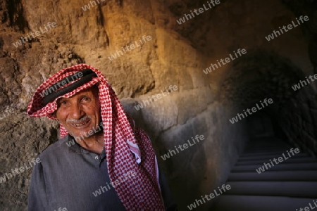 The Karak Castle in the Village of Karak in Jordan in the middle east.