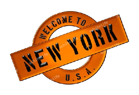 Illustration of WELCOME TO NEW YORK as Banner for your presentation, website, inviting...