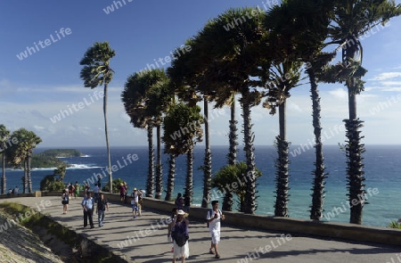 Der Aussichtspunkt Kap Promthep bei der Rawai Beach im sueden der Insel Phuket im sueden von Thailand in Suedostasien.