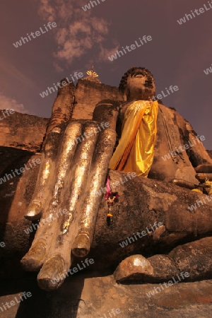 Der Wat Phra Si Ratana Mahathat im Si Satchanalai-Chaliang Historical Park rund 50 Km von Sukhothai in der Provinz Sukhothai im Norden von Thailand in Suedostasien.