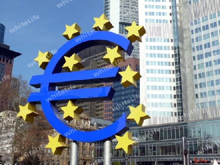 Euro-Zeichen in Frankfurt