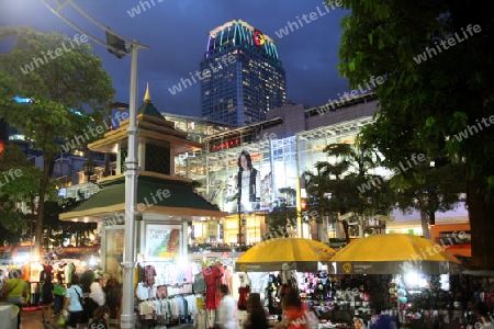 Die Innenstadt rund um den Siam Square Stadtteil im Zentrum der Hauptstadt Bangkok in Thailand. 