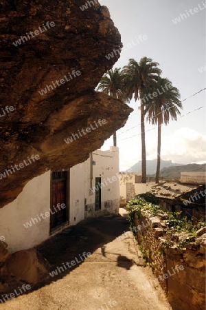 The mountain Village of  San Bartolome in the centre of the Canary Island of Spain in the Atlantic ocean.