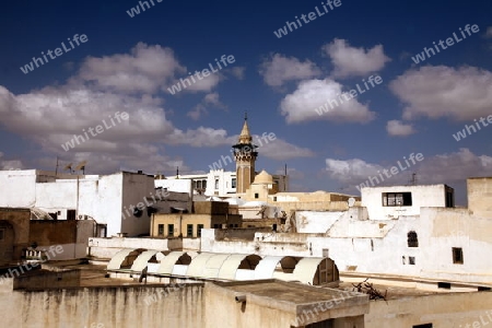 Afrika, Nordafrika, Tunesien, Tunis
Eine Uebersicht der Medina mit dem Markt oder Souq in der Altstadt der Tunesischen Hauptstadt Tunis.




