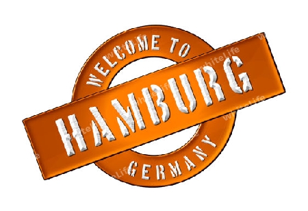 Illustration of WELCOME TO HAMBURG as Banner for your presentation, website, inviting...