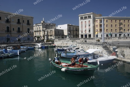 the old Town of Siracusa in Sicily in south Italy in Europe.