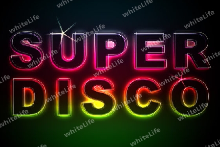 Glamour - glitter illustration of a Super Disco for your Flyer and posters