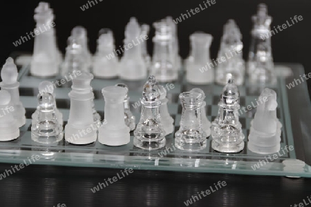 chess game on a black background