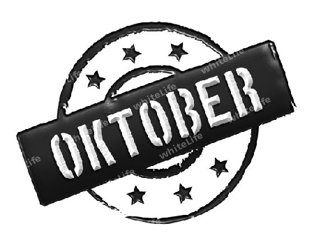 Sign, symbol, stamp or icon for your presentation, for websites and many more named OKTOBER