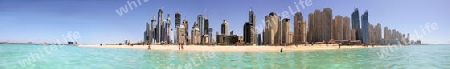 Dubai Marina Panorama aus dem Wasser