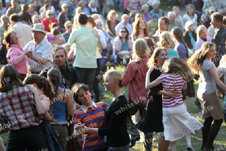 a Summer Festival in a Parc in the old City of Vilnius in the Baltic State of Lithuania,  