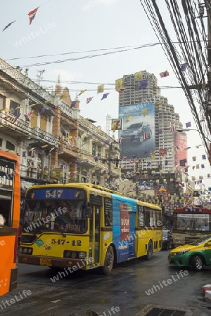 the city life at the charoen Krung road at the Riverside Aerea in the city of Bangkok in Thailand in Southeastasia.