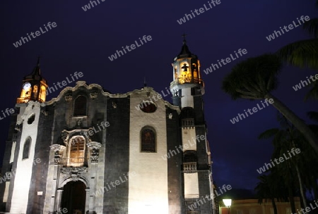 The Iglesia Nuestra Senora de la Consepcion in the centre of the Town La Orotava on the Island of Tenerife on the Islands of Canary Islands of Spain in the Atlantic.  