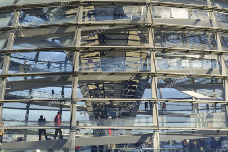 Reichstagskuppel , Detailaufnahme , Reichstag Berlin, Architekt Sir Norman Foster, Berlin, Deutschland, Europa