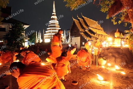 Die Architektur des Wat Phan Tao Tempel in Chiang Mai im Norden von Thailand. 