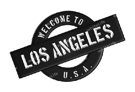 Illustration of WELCOME TO LOS ANGELES as Banner for your presentation, website, inviting...